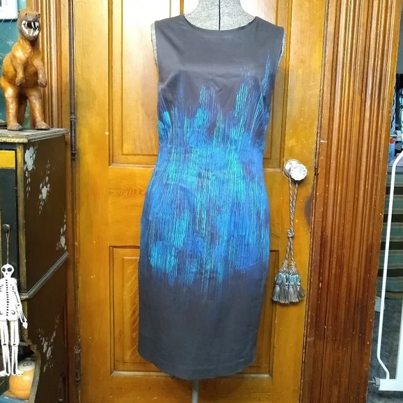 Elie Tahari Dresses Elie Tahari For Nordstrom Gray Blue Sheath